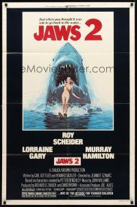 8p400 JAWS 2 1sh '78 just when you thought it was safe to go back in the water!