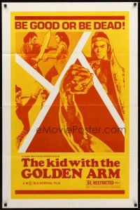 8p413 KID WITH THE GOLDEN ARM 1sh '80 Cheh Chang's jin bei tong, be good or be dead!