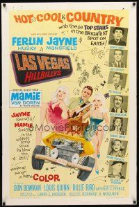 8p426 LAS VEGAS HILLBILLYS 1sh '66 Ferlin Husky with sexy Jayne Mansfield & Mamie Van Doren!