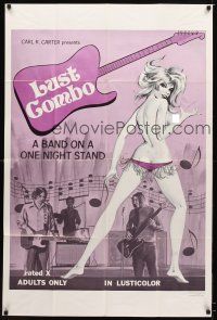 8p451 LUST COMBO 1sh '70 rock 'n' roll sexploitation, a band on a one night stand!
