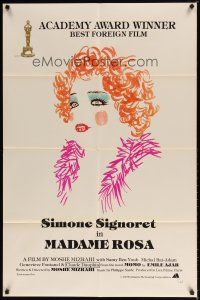 8p453 MADAME ROSA 1sh '78 La vie devant soi, cool artwork of Simone Signoret, French!