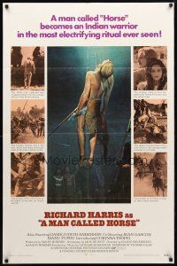 8p464 MAN CALLED HORSE 1sh '70 Richard Harris becomes Sioux Native American Indian warrior!