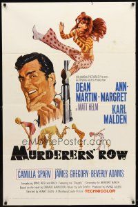 8p520 MURDERERS' ROW 1sh '66 art of spy Dean Martin as Matt Helm & sexy Ann-Margret by McGinnis!