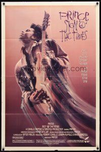 8p720 SIGN 'O' THE TIMES 1sh '87 rock and roll concert, great image of Prince w/guitar!