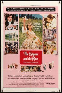 8p730 SLIPPER & THE ROSE 1sh '76 Richard Chamberlain, Gemma Craven as Cinderella!