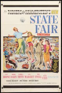 8p772 STATE FAIR 1sh '62 Pat Boone, Ann-Margret, Rodgers & Hammerstein musical!