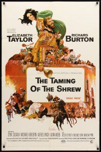 8p807 TAMING OF THE SHREW 1sh '67 Howard Terpning art of Elizabeth Taylor & Richard Burton!