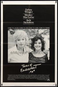8p823 TERMS OF ENDEARMENT 1sh '83 great close up of Shirley MacLaine & Debra Winger!