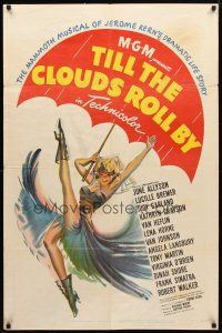 8p850 TILL THE CLOUDS ROLL BY style C 1sh '46 great art of sexy dancing girl with umbrella!