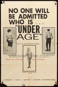 8p908 UNDER AGE 1sh '64 Judy Adler, Regina Cassidy, too young to know!