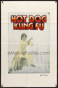 8p985 WRITING KUNG FU 1sh '86 wild image from martial arts action, Hot Dog Kung Fu!