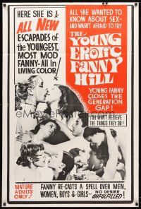 8p991 YOUNG EROTIC FANNY HILL 1sh '70 all she wanted to know about sex - she wasn't afraid to try!