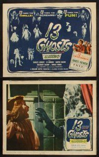 8r011 13 GHOSTS 8 LCs '60 William Castle haunted house horror in Illusion-O!