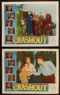 8r058 CRASHOUT 8 LCs '54 William Bendix, Arthur Kennedy, & desperate caged men who go over the wall!