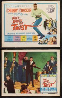 8r075 DON'T KNOCK THE TWIST 8 LCs '62 great images of dancing Chubby Checker, rock & roll!