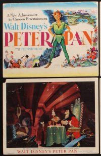 8r008 PETER PAN 9 LCs '53 Walt Disney animated cartoon fantasy classic, great images!