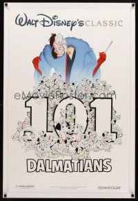 8s542 ONE HUNDRED & ONE DALMATIANS DS 1sh R91 most classic Walt Disney canine family cartoon!