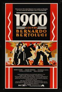 8s006 1900 1sh R91 directed by Bernardo Bertolucci, Robert De Niro, cool Doug Johnson art!