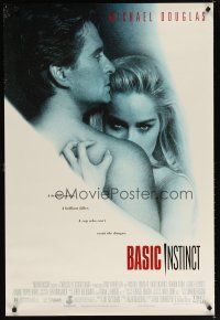 8s065 BASIC INSTINCT 1sh '92 Paul Verhoeven directed, Michael Douglas & sexy Sharon Stone!