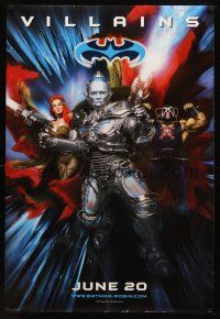 8s067 BATMAN & ROBIN advance DS 1sh '97 villains Arnold Schwarzenegger & sexy Uma Thurman!