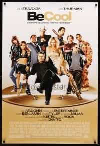 8s075 BE COOL DS 1sh '05 John Travolta, Uma Thurman, Vince Vaughn, Dwayne Johnson, Harvey Keitel!