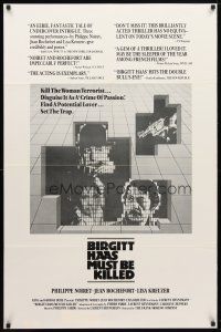 8s094 BIRGITT HAAS MUST BE KILLED 1sh '82 Laurent Heynemann's sex crime thriller, Phillipe Noiret!