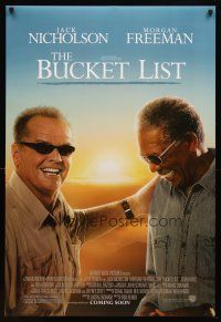 8s152 BUCKET LIST advance DS 1sh '07 Jack Nicholson & Morgan Freeman, directed by Rob Reiner!