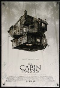 8s159 CABIN IN THE WOODS advance DS 1sh '11 written by Joss Whedon, Kristen Connolly, Hemsworth!