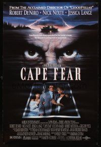 8s161 CAPE FEAR DS 1sh '91 great close-up of Robert De Niro's eyes, Martin Scorsese!