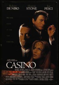 8s164 CASINO 1sh '95 headshots of Robert De Niro, Sharon Stone, Joe Pesci!