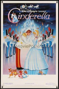 8s176 CINDERELLA 1sh R87 Walt Disney classic romantic cartoon, image of prince & mice!