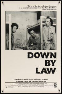 8s228 DOWN BY LAW 1sh '86 Jim Jarmusch, Roberto Benigni, Tom Waits, John Lurie!