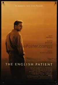 8s243 ENGLISH PATIENT 1sh '96 Ralph Fiennes, Juliette Binoche, Best Picture winner