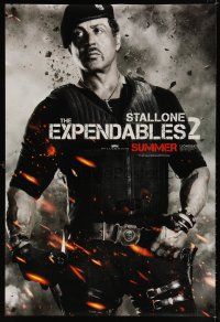 8s249 EXPENDABLES 2 teaser DS 1sh '12 great image of tough-guy Sylvester Stallone!