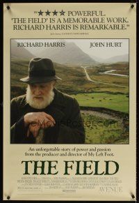 8s262 FIELD 1sh '90 Jim Sheridan directed, cool image of Richard Harris & landscape!