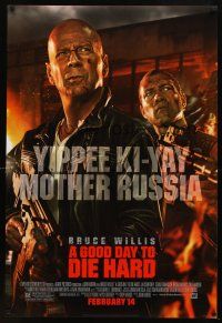 8s323 GOOD DAY TO DIE HARD style C advance DS 1sh '13 Bruce Willis, yippe ki-yay mother Russia!