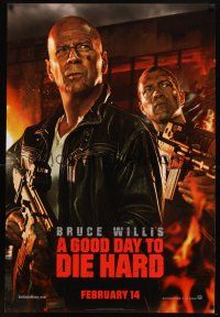 8s322 GOOD DAY TO DIE HARD style B teaser DS 1sh '13 Bruce Willis, Winstead, Jai Courtney!