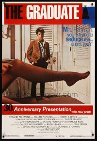 8s328 GRADUATE 1sh R98 classic image of Dustin Hoffman & Anne Bancroft's sexy leg!