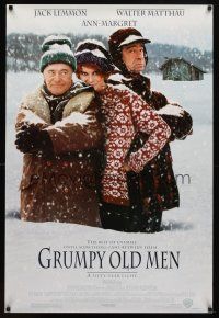 8s342 GRUMPY OLD MEN DS 1sh '93 Ann-Margret comes between Walter Matthau & Jack Lemmon!