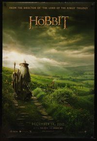 8s376 HOBBIT: AN UNEXPECTED JOURNEY teaser DS 1sh '12 cool image of Ian McKellen as Gandalf!