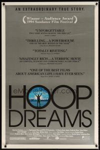 8s384 HOOP DREAMS 1sh '94 powerful basketball documentary, an extraordinary true story!