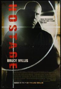 8s386 HOSTAGE DS 1sh '05 cool image of Bruce Willis in crime action thriller!