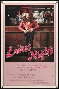 8s448 LADIES NIGHT 1sh '80 great urban cowboy-like image of Annette Haven!
