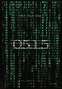 8s511 MATRIX RELOADED 05.15 style holofoil teaser 1sh '03 Keanu Reeves, Wachowski Brothers sequel!