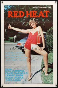 8s584 RED HEAT 1sh '81 sexy hitchhiker Rita Cummings gets caught up in a bizarre mystery!