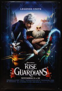 8s595 RISE OF THE GUARDIANS advance DS 1sh '12 cool image of tattooed Santa, legends unite!