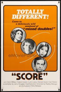 8s631 SCORE 1sh '72 directed by Radley Metzger, a weekend of sexy mixed doubles!