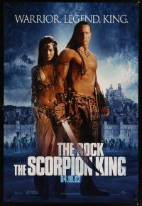 8s634 SCORPION KING teaser DS 1sh '02 The Rock is a warrior, legend, king, Kelly Hu!