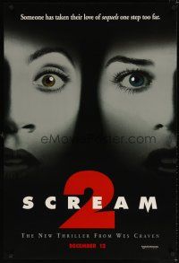8s636 SCREAM 2 teaser 1sh '97 Wes Craven directed, Neve Campbell, Courteney Cox