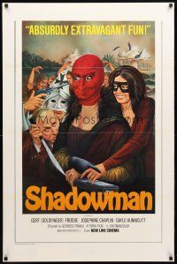 8s658 SHADOWMAN 1sh '75 Nuits rouges, art from wacky Georges Franju mystery!